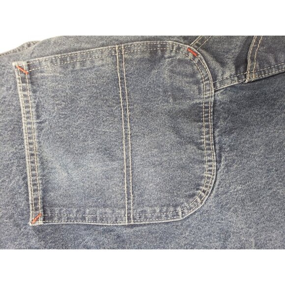 Dickies Denim Overalls Mens 46x34 Blue Jean Carpenter Workwear Pre Owned - Picture 12 of 13